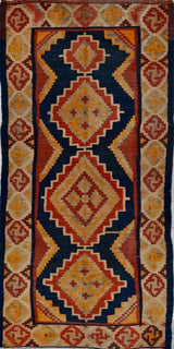 Persian Old Shiraz Killim Hand Woven Wool 4x9