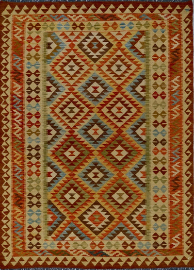 Afghanistan Killim Hand Woven Wool 5x8