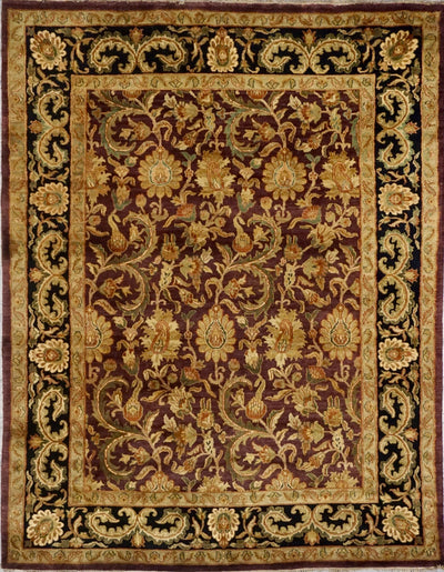 India Jaipur Hand Knotted Wool 8x10