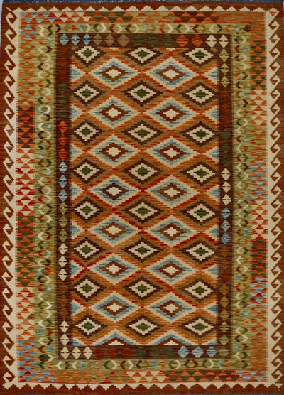 Afghanistan Killim Hand Woven Wool 5x8