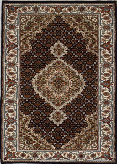 India Tabriz Mahi Hand Knotted Wool & Silk 3x5