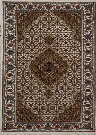 India Tabriz Mahi Hand Knotted Wool & Silk 3x5