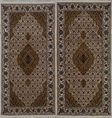 India Tabriz Mahi Hand Knotted Wool & Silk 3x5