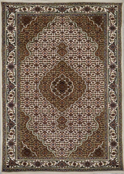 India Tabriz Mahi Hand Knotted Wool & Silk 3x6