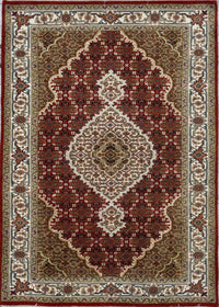 India Tabriz Mahi Hand Knotted Wool & Silk 3x5