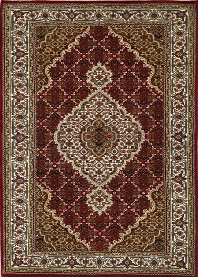 India Tabriz Mahi Hand Knotted Wool & Silk 3x5