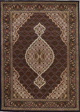 India Tabriz Mahi Hand Knotted Wool & Silk 5x7