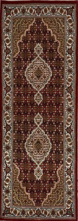 India Tabriz Mahi Hand Knotted Wool 3x7