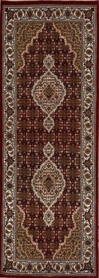 India Tabriz Mahi Hand Knotted Wool 3x7