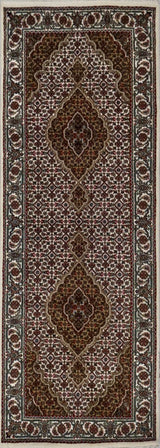 India Tabriz Mahi Hand Knotted Wool 3x7