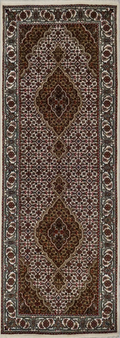 India Tabriz Mahi Hand Knotted Wool 3x7