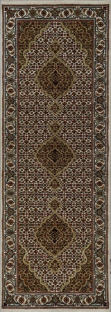 India Tabriz Mahi Hand Knotted Wool & Silk 3x8