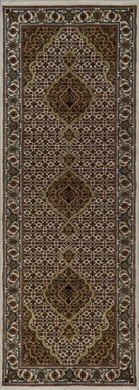 India Tabriz Mahi Hand Knotted Wool & Silk 3x8