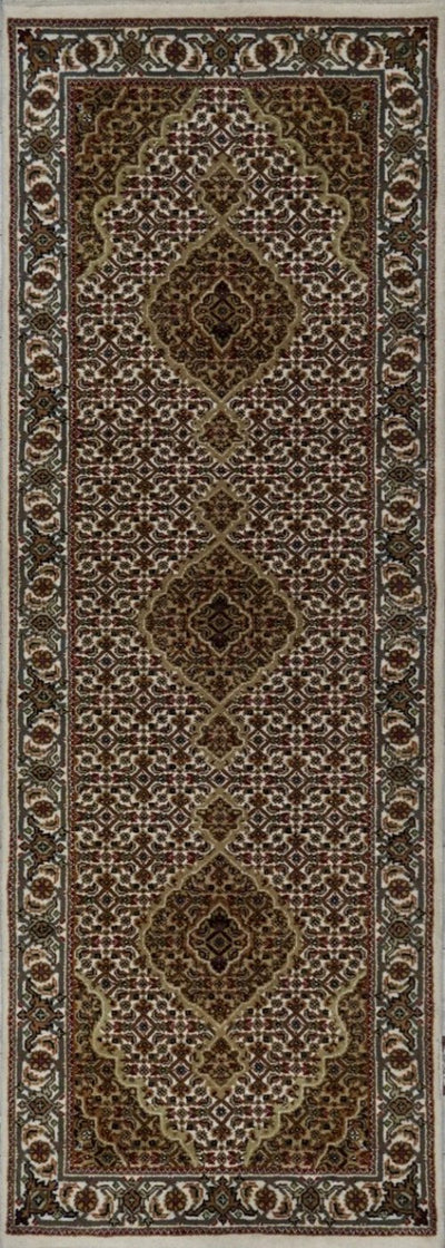 India Tabriz Mahi Hand Knotted Wool & Silk 3x8