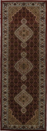 India Tabriz Mahi Hand Knotted Wool & Silk 3x10