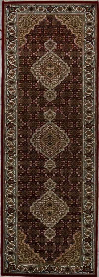 India Tabriz Mahi Hand Knotted Wool & Silk 3x10