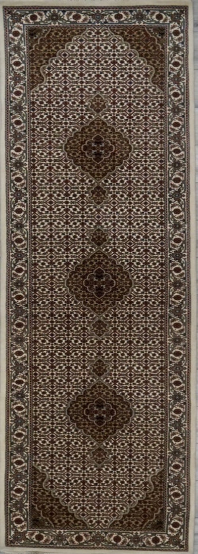 India Tabriz Mahi Hand Knotted Wool & Silk 3x10