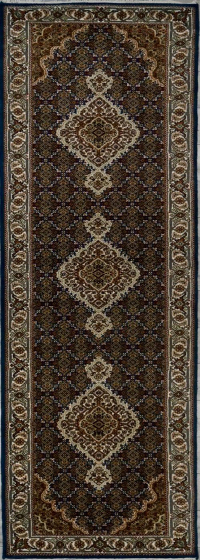 India Tabriz Mahi Hand Knotted Wool & Silk 3x10