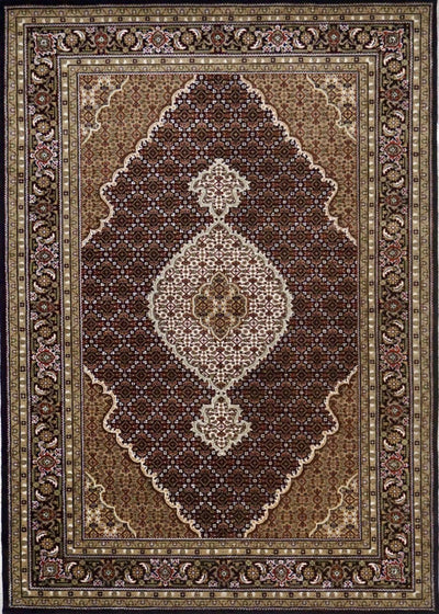 India Tabriz Mahi Hand Knotted Wool & Silk 6x9