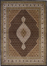 India Tabriz Mahi Hand Knotted Wool & Silk 8x10