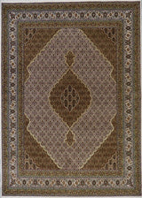 India Tabriz Mahi Hand Knotted Wool 8x10