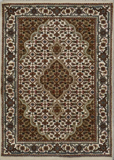 India Tabriz Mahi Hand Knotted Wool 2x3