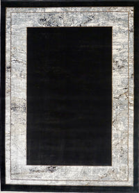 Turkish Fine Black Contemporary Power Loom 8x11