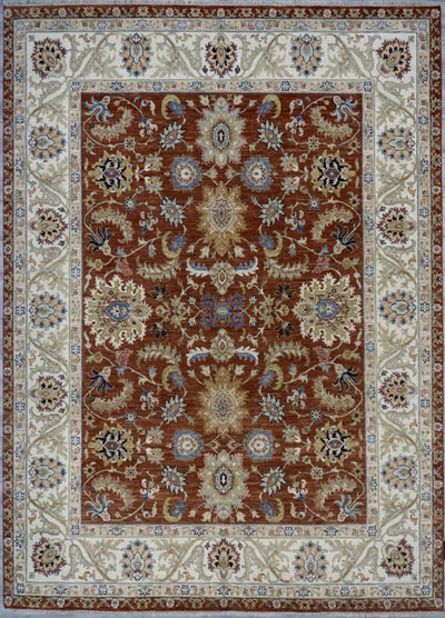 India Ziegler Hand Knotted Wool 8x10