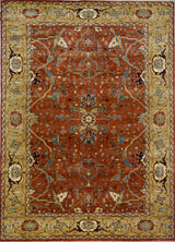 India Heriz Hand Knotted Wool 6x9