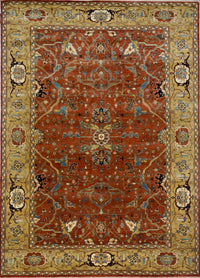 India Heriz Hand Knotted Wool 6x9