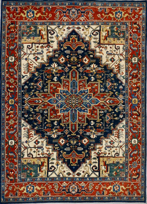 Pakistan Heriz Hand Knotted Wool 8x10