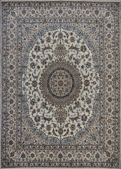 Persian Fine Nain Hand Knotted Lamb Wool & Silk  8x10