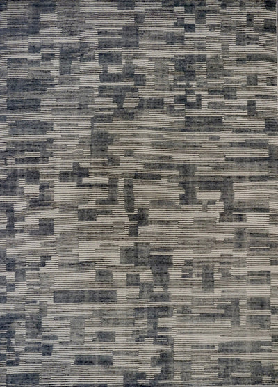 India Modern Morocco Hand Knotted Wool 9x12