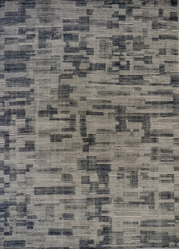 India Modern Morocco Hand Knotted Wool 9x12