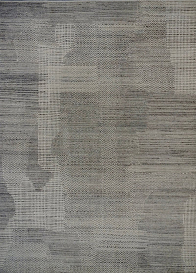 India Modern Morocco Collection Hand Knotted Wool 9x12