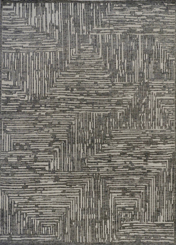 India Modern Morocco Hand Knotted Wool 8x10