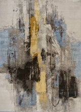 India Modern Texture Hand Knotted Wool & Silk 8x10