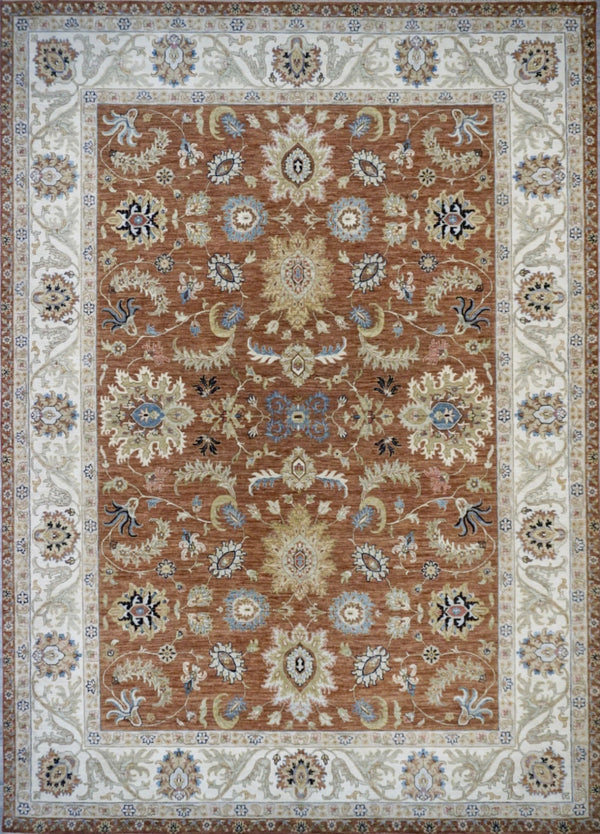 India Ziegler SultanAbad Hand Knotted Wool 10x14