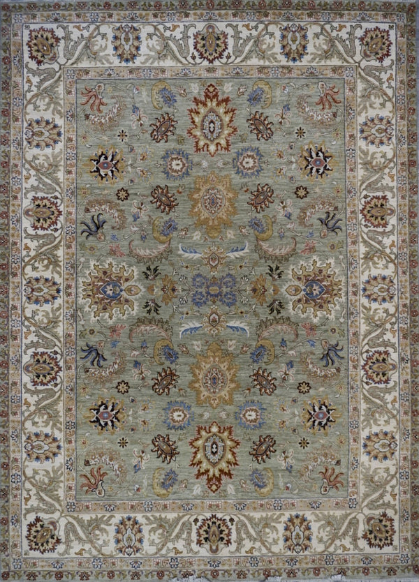 India Ziegler SultanAbad Hand Knotted Wool 9x12