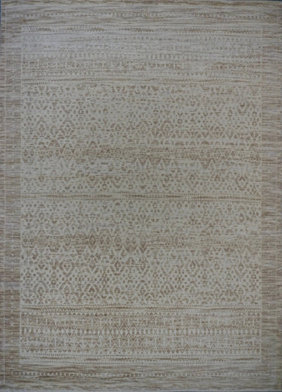 India Modern Morocco Hand Knotted Wool 9x12