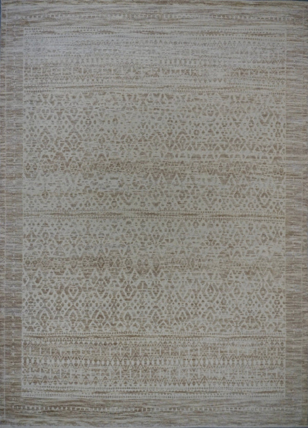 India Modern Morocco Hand Knotted Wool 9x12