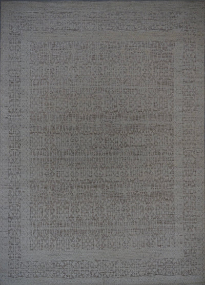 India Modern Morocco Hand Knotted Wool 9x12