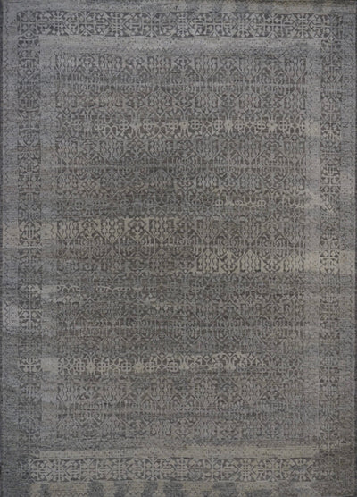 India Modern Morocco Hand Knotted Wool 9x12