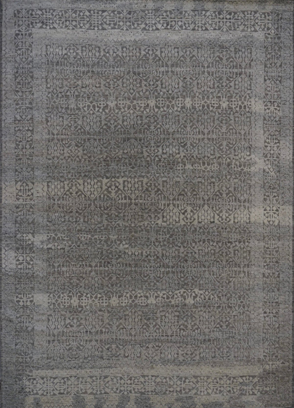 India Modern Morocco Hand Knotted Wool 9x12