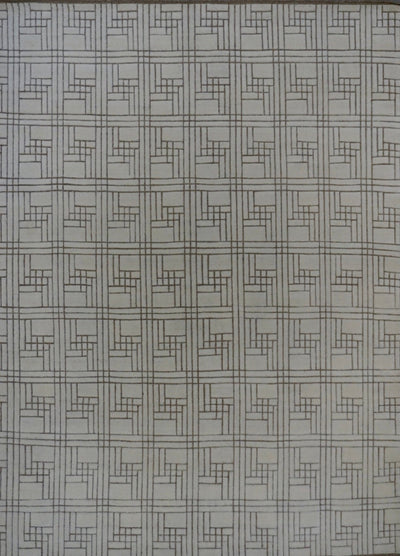 India Modern Morocco Hand Knotted Wool 8x10