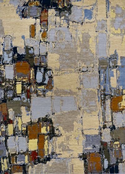 India Modern HDFR Hand Knotted Wool 8x10