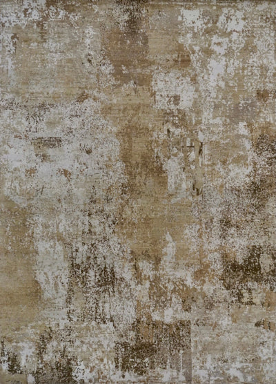 India Modern Texture Alchemy Hand Knotted Wool & Silk 8x10