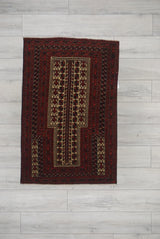 Persian (Iran) Baluchi Hand Knotted Wool 3x5