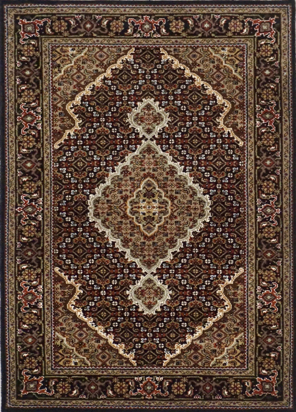 India Tabriz Mahi Hand Knotted Wool & Silk 3x5
