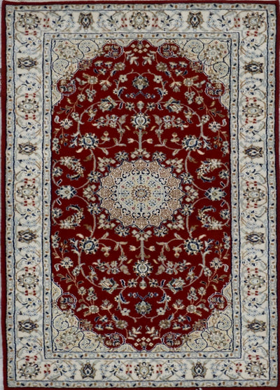 India Nain Hand Knotted Wool & Silk 3x5